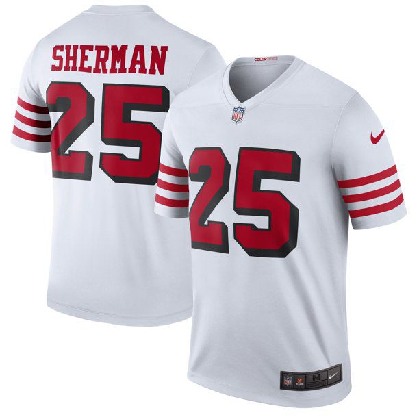 Men San Francisco 49ers 25 Richard Sherman Nike White Color Rush Legend Player NFL Jersey